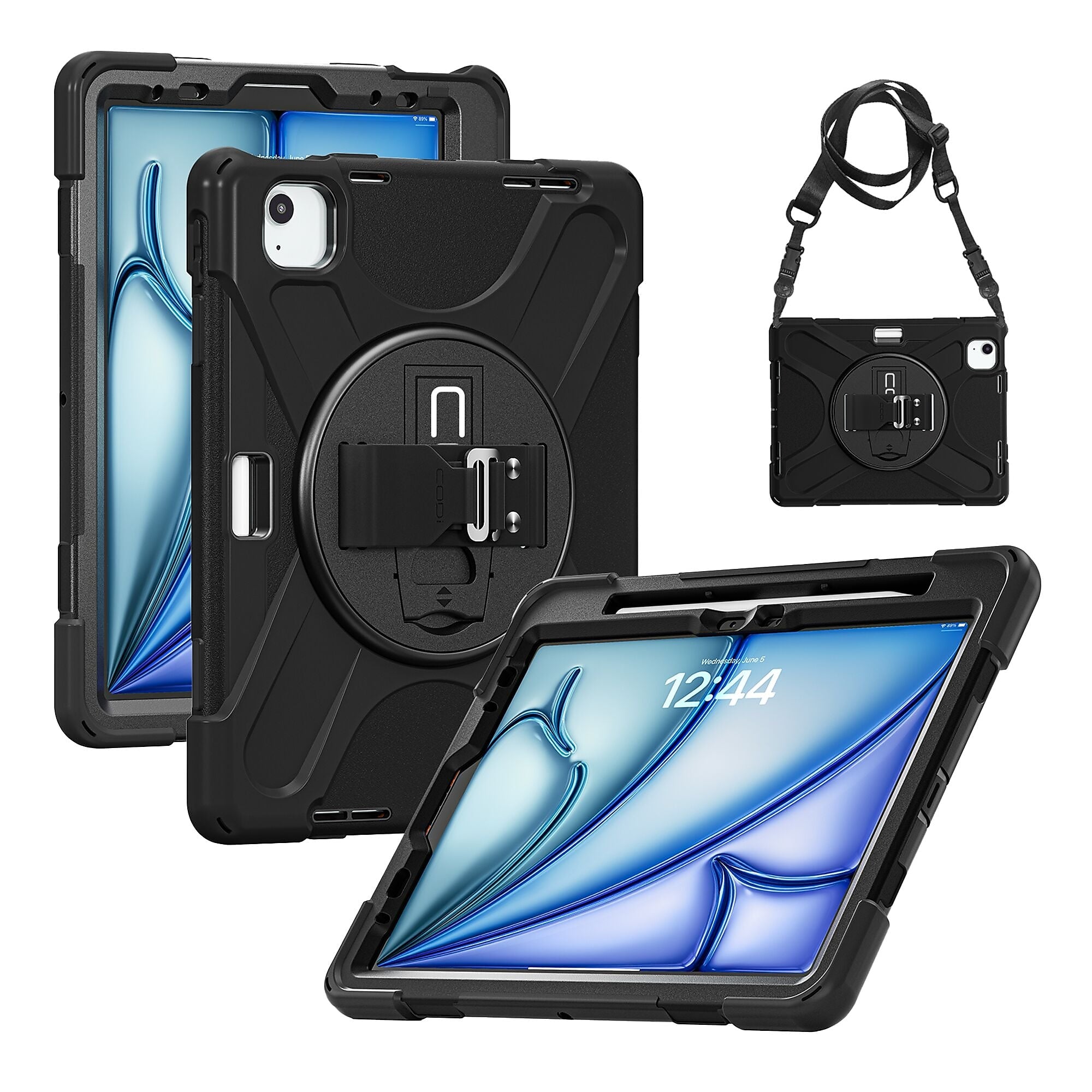 CODi Rugged Case iPad Air 11" (M2, M3), iPad Pro 11" (4th, 3rd, 2nd, 1st Gen), iPad Air 10.9" (5th, 4th Gen), Black (C30705089)