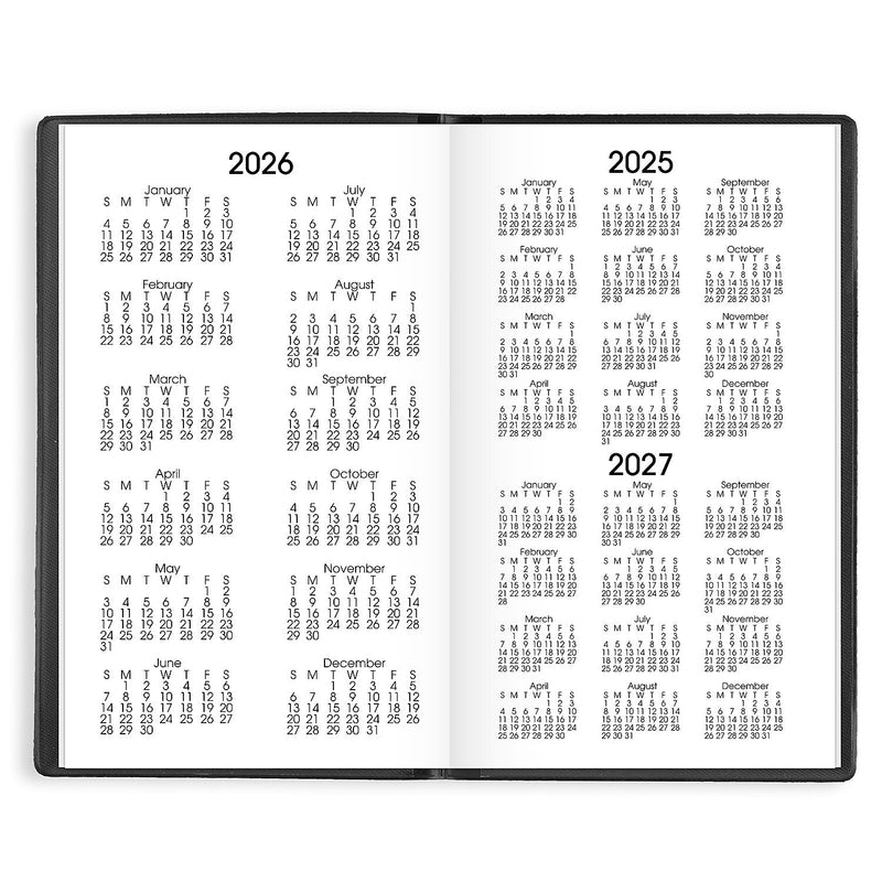 2026 AT-A-GLANCE DayMinder 3.5" x 6" Monthly Planner, Plastic Cover, Black (SK53-00-26)