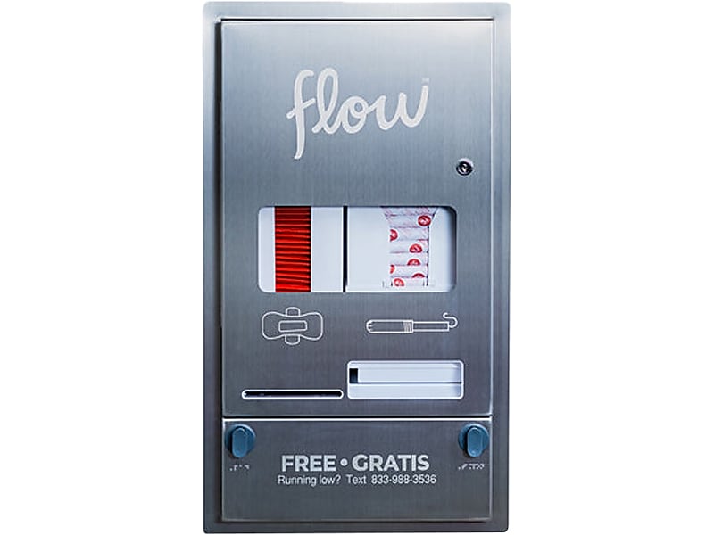 Aunt Flow Model R Stainless Steel Pad/Tampon Dispenser, Silver (AF-DISP-REC-1)