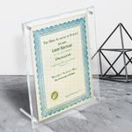 Azar Poster Holder, 10" x 12.5", Vertical, Table Top, Clear, Acrylic, 2/Pack (252952)