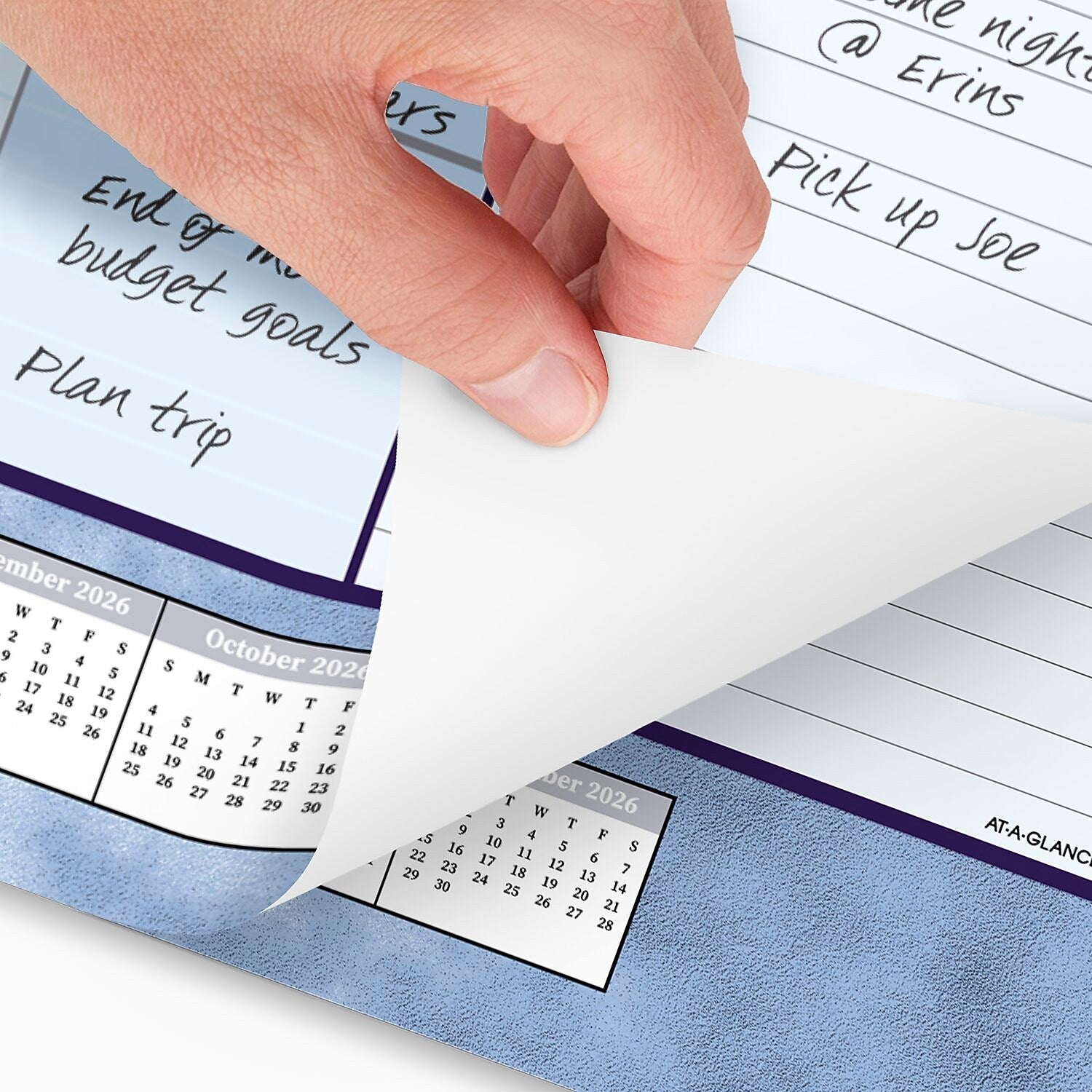 2026 AT-A-GLANCE 21.75" x 17" Monthly Desk Pad Calendar, Slate Blue (89701-26)