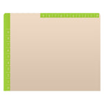 Medical Arts Press Standard Reinforced File Folder, Straight Cut, Letter Size, Manila/Light Green, 50/Box (50693LG)