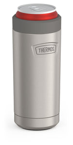 Thermos Icon Stainless Steel Vacuum Insulated Slim Can Insulator, 12 oz., Stainless (EAIS1512MS4)