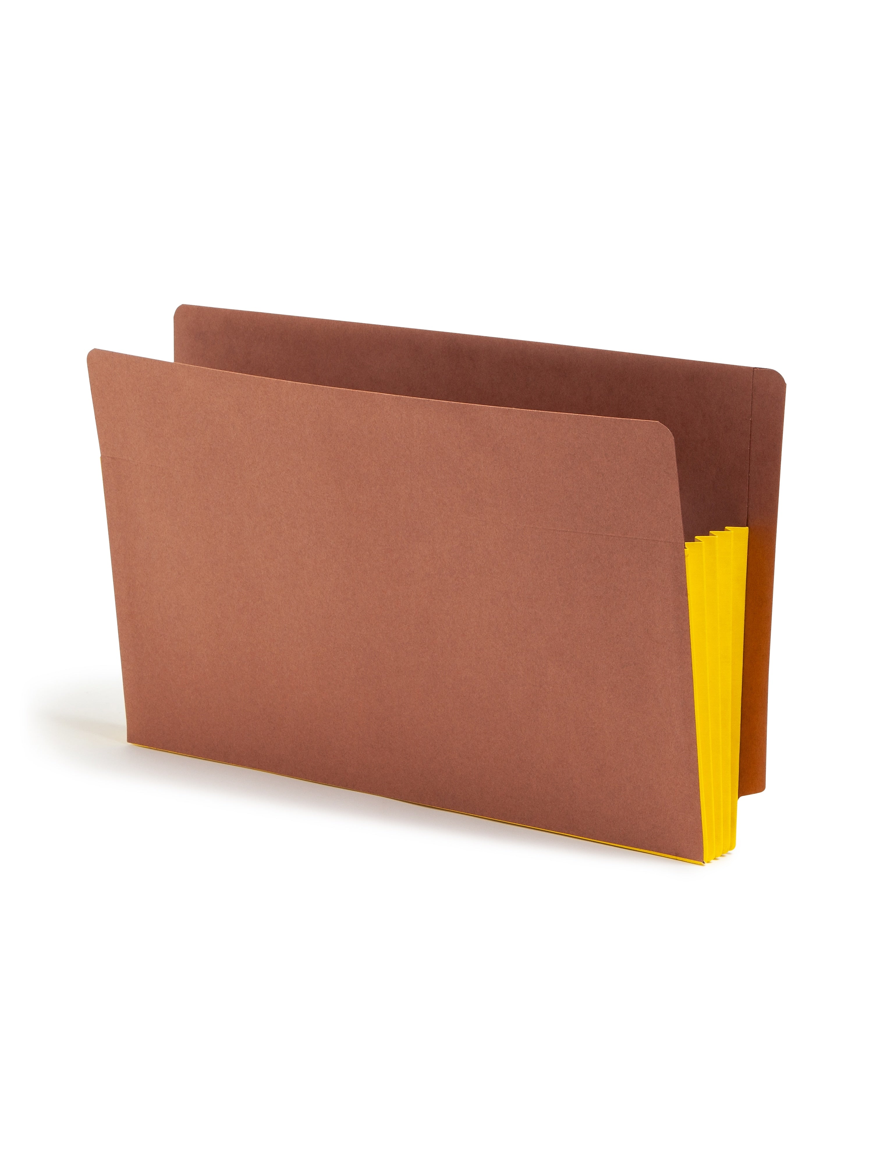 Smead Recycled Reinforced File Pocket, 3" Expansion, Legal Size, Yellow/Redrope, 10/Box (74688)