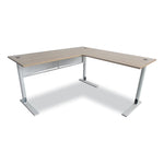Workspace by Alera® L-Shaped Writing Desk, 59.05" x 59.05" x 29.53", Beigewood/White