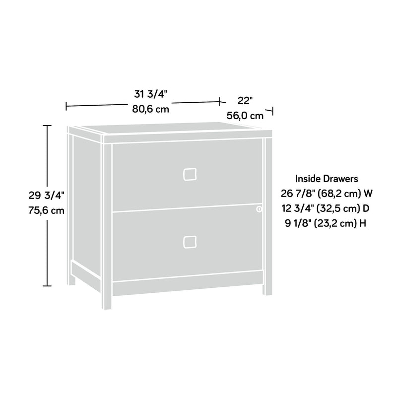 Sauder Cannery Bridge Commercial 2-Drawer Lateral File Cabinet, Letter/Legal Size, 32"W x 22"D, Sindoori Mango (429514)