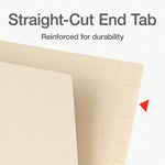 Pendaflex End Tab File Folder, Straight Cut, Letter Size, Manila, 100/Box (1007040)