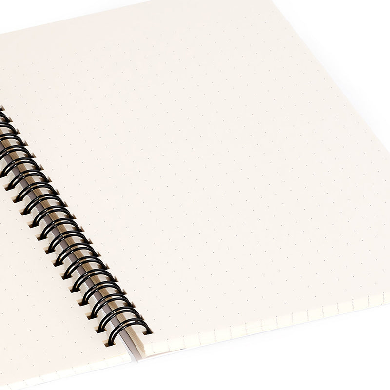 DENY Designs But First Coffee Retro Colorful 1-Subject Professional Notebooks, 5.5" x 8.25", Dotted, 60 Sheets (86768-NOBS01)