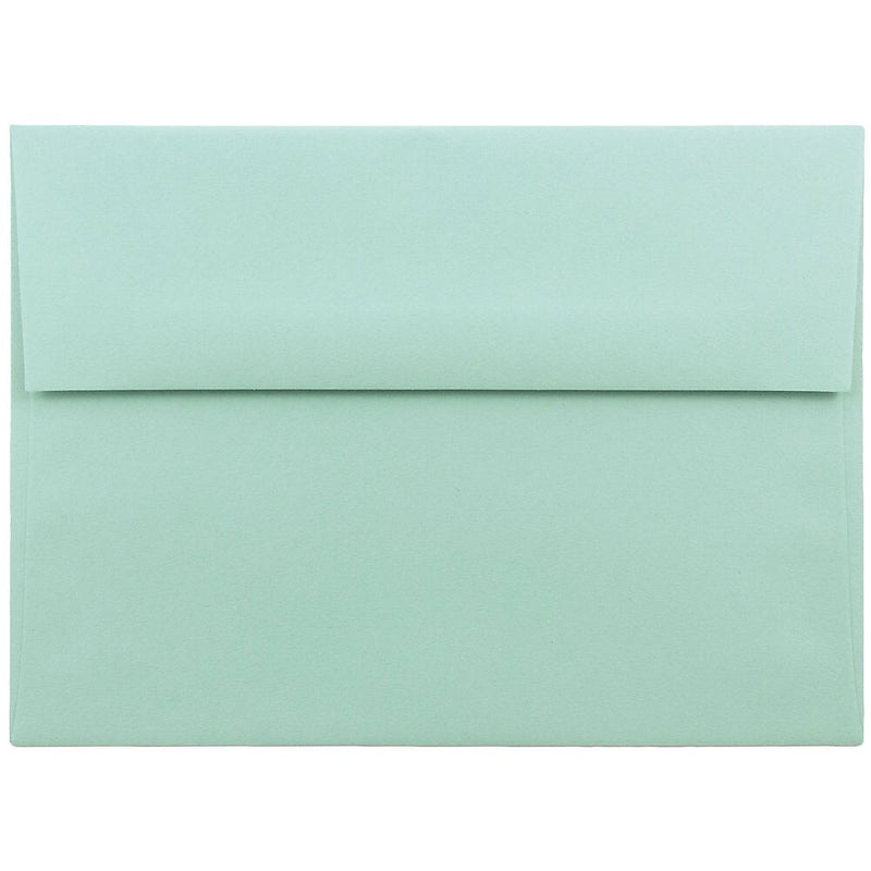 JAM Paper A7 Invitation Envelope 5 1/4" x 7 1/4", Aqua Blue, 100/Pack (1523985d)