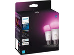 Philips Hue 60W Equivalent A19 LED Smart Light Bulb, Warm White, 2/Pack (548610)
