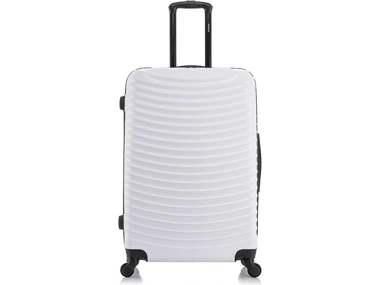 DUKAP Adly 28" Hardside Suitcase, 4-Wheeled Spinner, TSA Checkpoint Friendly, White (DKADL00L-WHI)