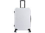 DUKAP Adly 28" Hardside Suitcase, 4-Wheeled Spinner, TSA Checkpoint Friendly, White (DKADL00L-WHI)