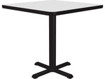 Correll Square-Shaped Dry-Erase Markerboard Cafe Table, 30" x 30", Frosty White/Black (BXT30DES-80)