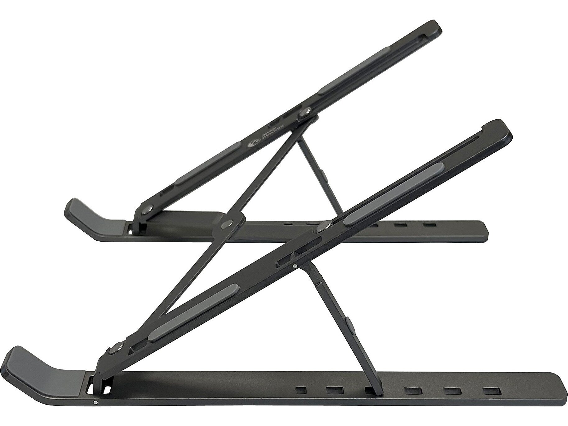 Amer 10" x 6" Aluminum Folding Laptop Stand, Dark Gray (AMRNS02DG)