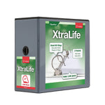 Cardinal XtraLife ClearVue 6" 3-Ring View Binders, D-Ring, Black (26361)