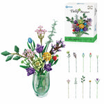 Contixo BK05 Tulip Bouquet Floral Collection Building Block Set, 999 Pieces (CNXBK05)