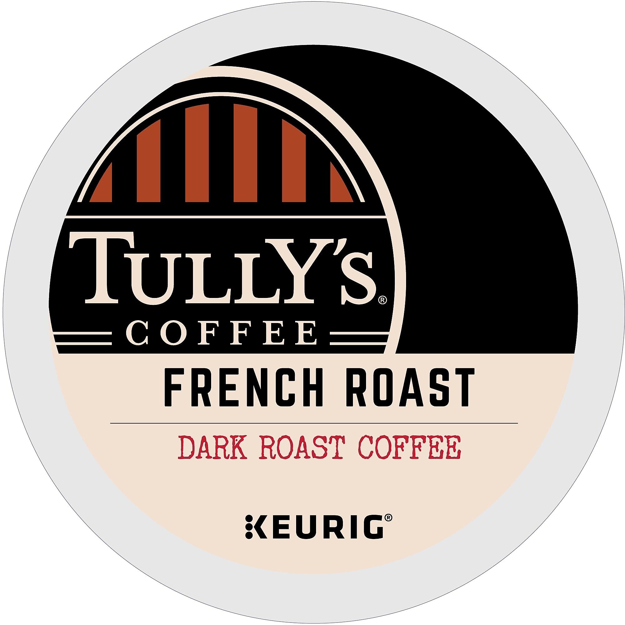Tully's French Roast Coffee Keurig® K-Cup® Pods, Dark Roast, 24/Box (192619)