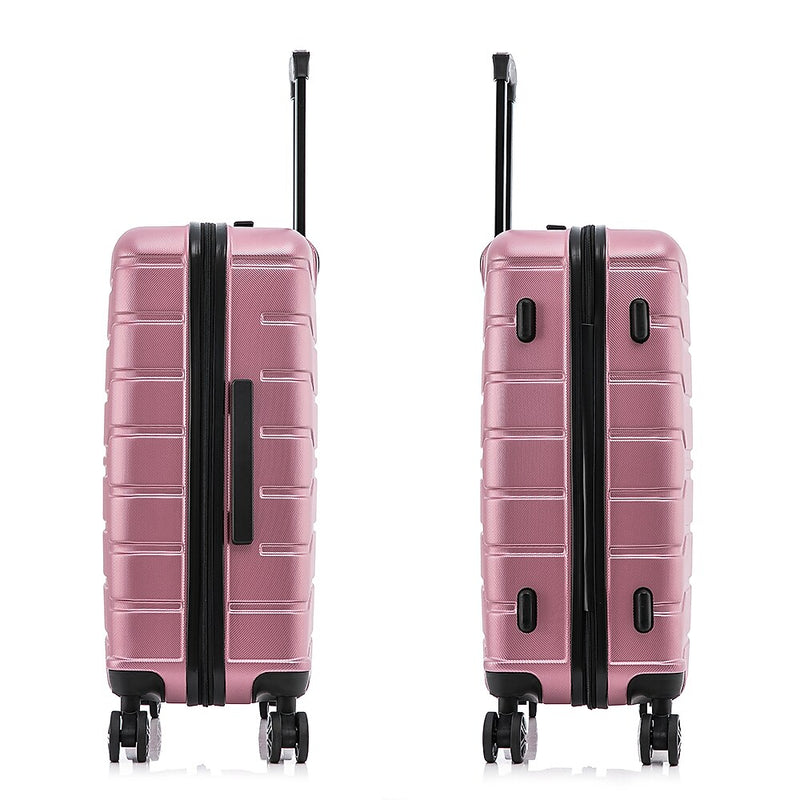 InUSA Trend 2-Piece Hardside Spinner Luggage Set, TSA Checkpoint Friendly, Rose Gold (IUTRE0SM-ROS)