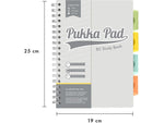 Pukka Pad B5 Study Book Customizable Notebook, 7.09" x 9.6", 120 Sheets, Gray/Silver (9824-STU)