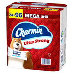 Charmin Ultra Strong Mega Toilet Paper, 2-Ply, White, 220 Sheets/Roll, 24 Rolls/Case(132140)