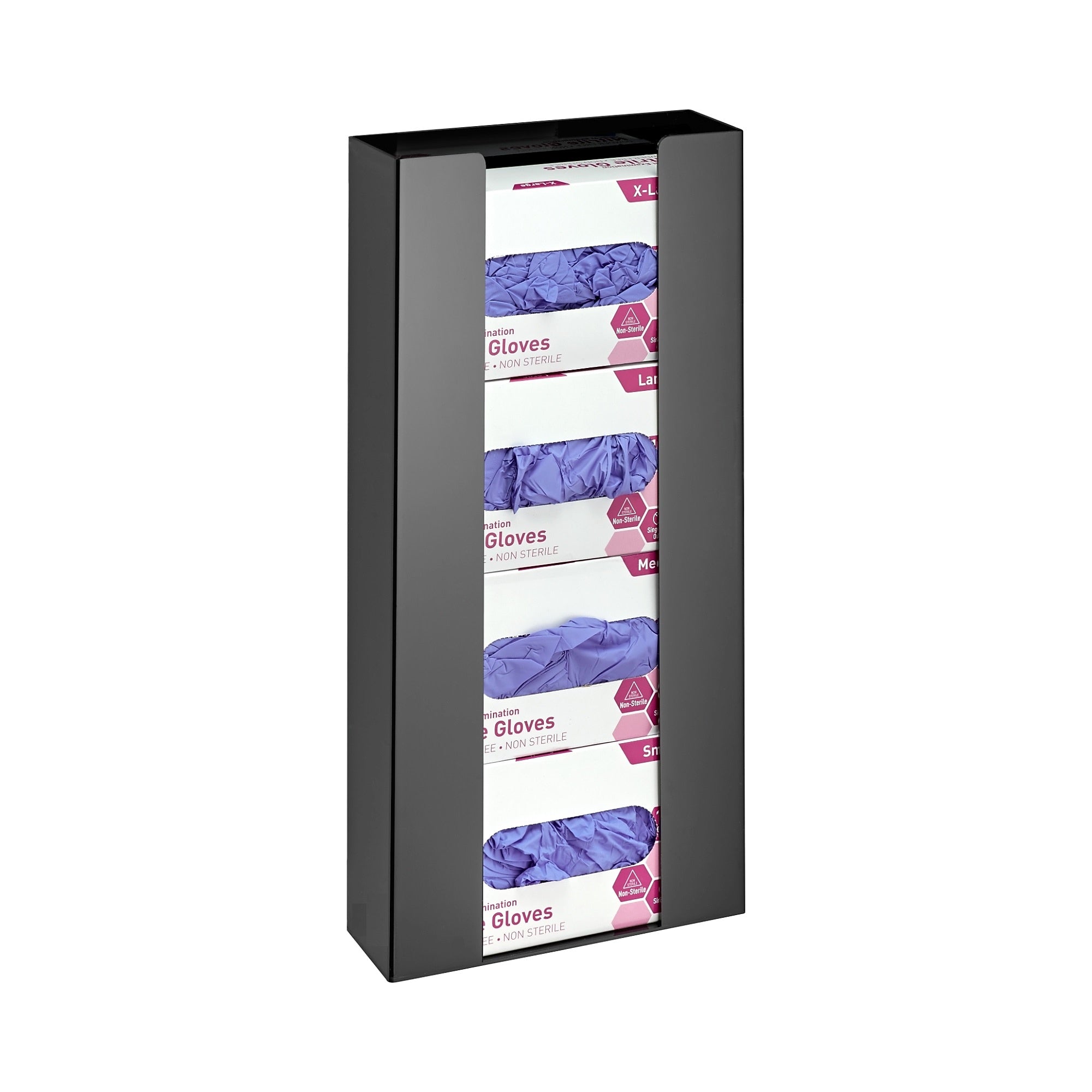 Viva Comfort 4 Box Glove Dispenser, Black (902-04-BLK)