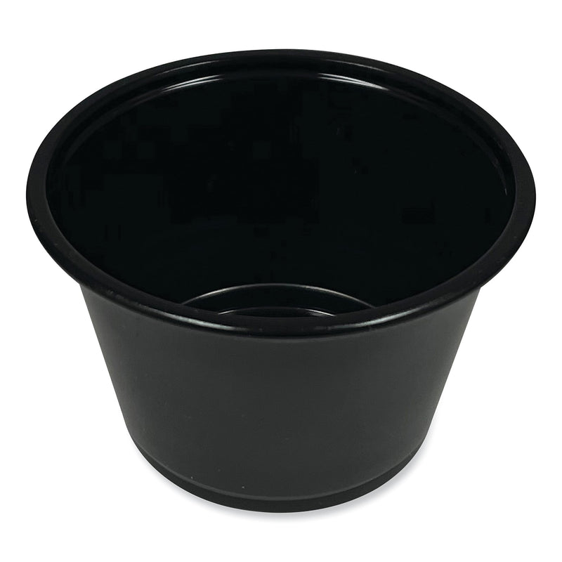 Boardwalk Souffle/Portion Cups, 4 oz, Polypropylene, Black, 2,500/Carton
