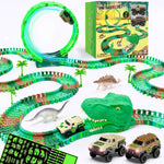 JITTERYGIT Dino Wild Race Track Site Toy Set, 177 Pieces/Pack (DINO-TRACK-GID-JOURNEY-SET - GREEN)
