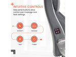 Sharper Image S-600 Active Lumbar Heated Ergonomic Bonded Leather Swivel Executive Massage Chair, Gray (60098-GRY)