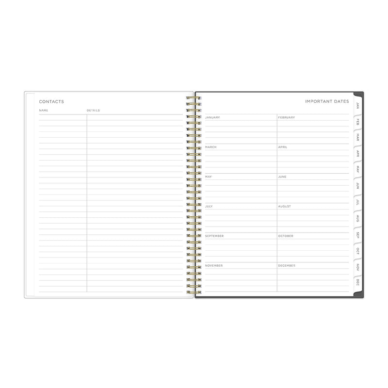 Planning Calendar KV Midnight Garden PP 5x8 RY26 Wkly/Mthly Safety Wirebound -