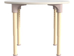 Flash Furniture Bright Beginnings Hercules 33" Round Table, Height Adjustable, White/Beech (MK-ME088022-GG)