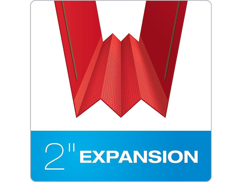 Pendaflex 60% Recycled Pressboard Classification Folder, 2" Expansion, Letter Size, Bright Red, 25/Box (15936GW)