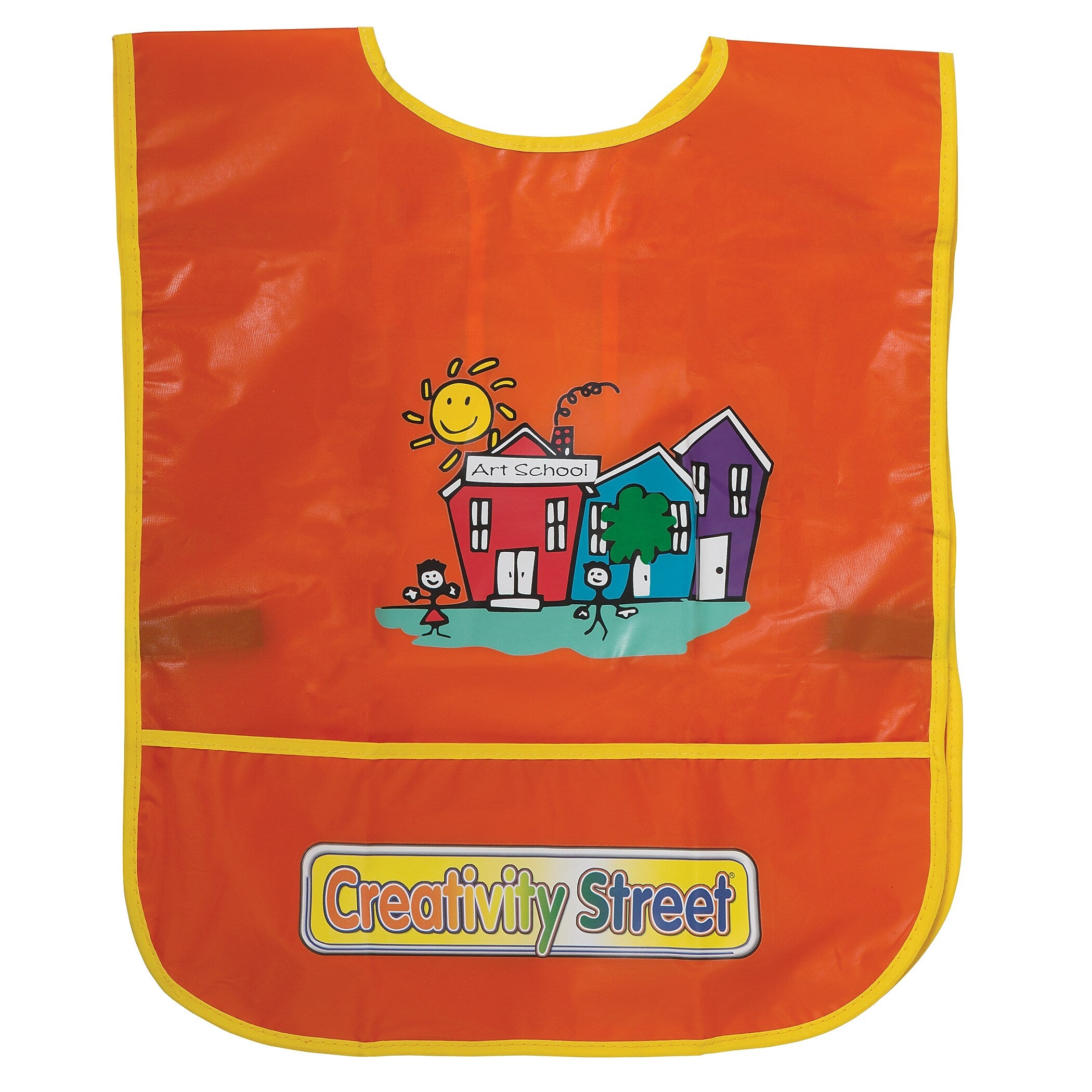 Creativity Street Children's Artist Smock, Orange, 15" x 12", Pack of 3 (CK-5207-3)