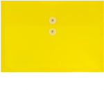JAM Paper Premium Plastic Document File, Letter, Yellow, 3/Pack (218B1YEX3)