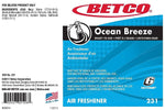 Betco Ocean Breeze Secondary Label, 24/Pack (2319090)