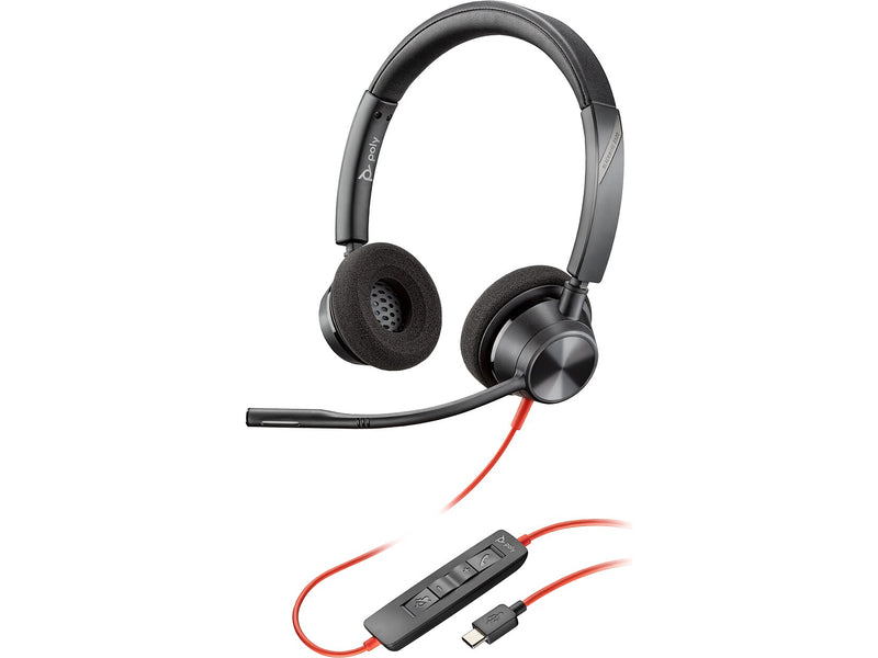 Poly Blackwire 3320 Stereo Headset, USB-C/USB-A, UC Certified (8X219AA)