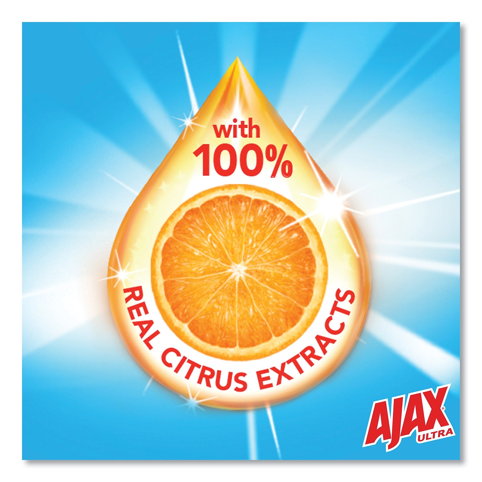 Ajax Dish Detergent, Orange Scent, 90 oz Bottle, 4/Carton