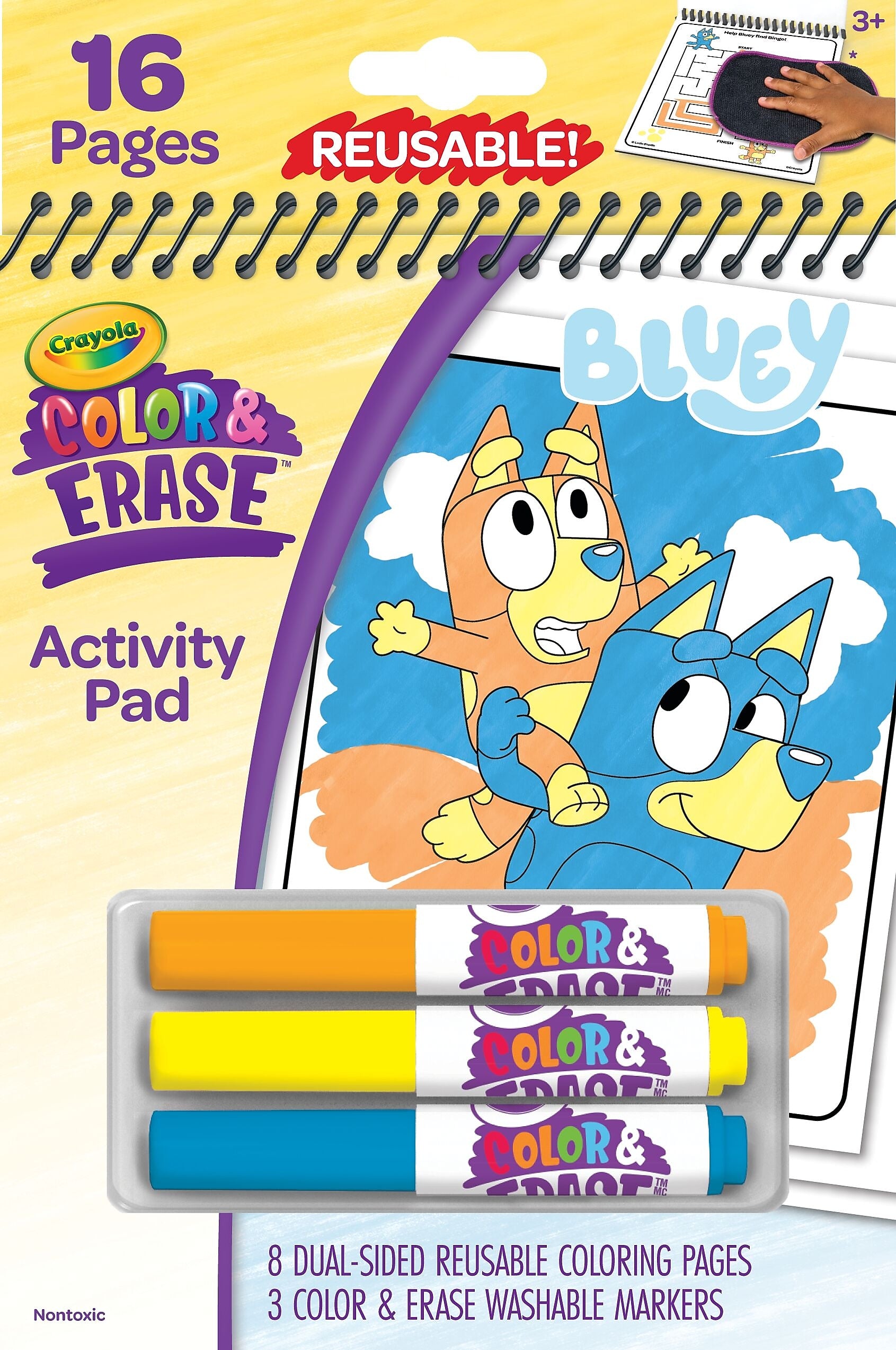 Crayola Color & Erase Reusable Activity Pad: Bluey, 8 Pages (81-1531)