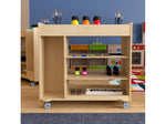 Flash Furniture Bright Beginnings Mobile 8-Section Storage Cart, 31.5"H x 33"W x 23"D, Natural Birch Plywood (MK-ME14504-GG)