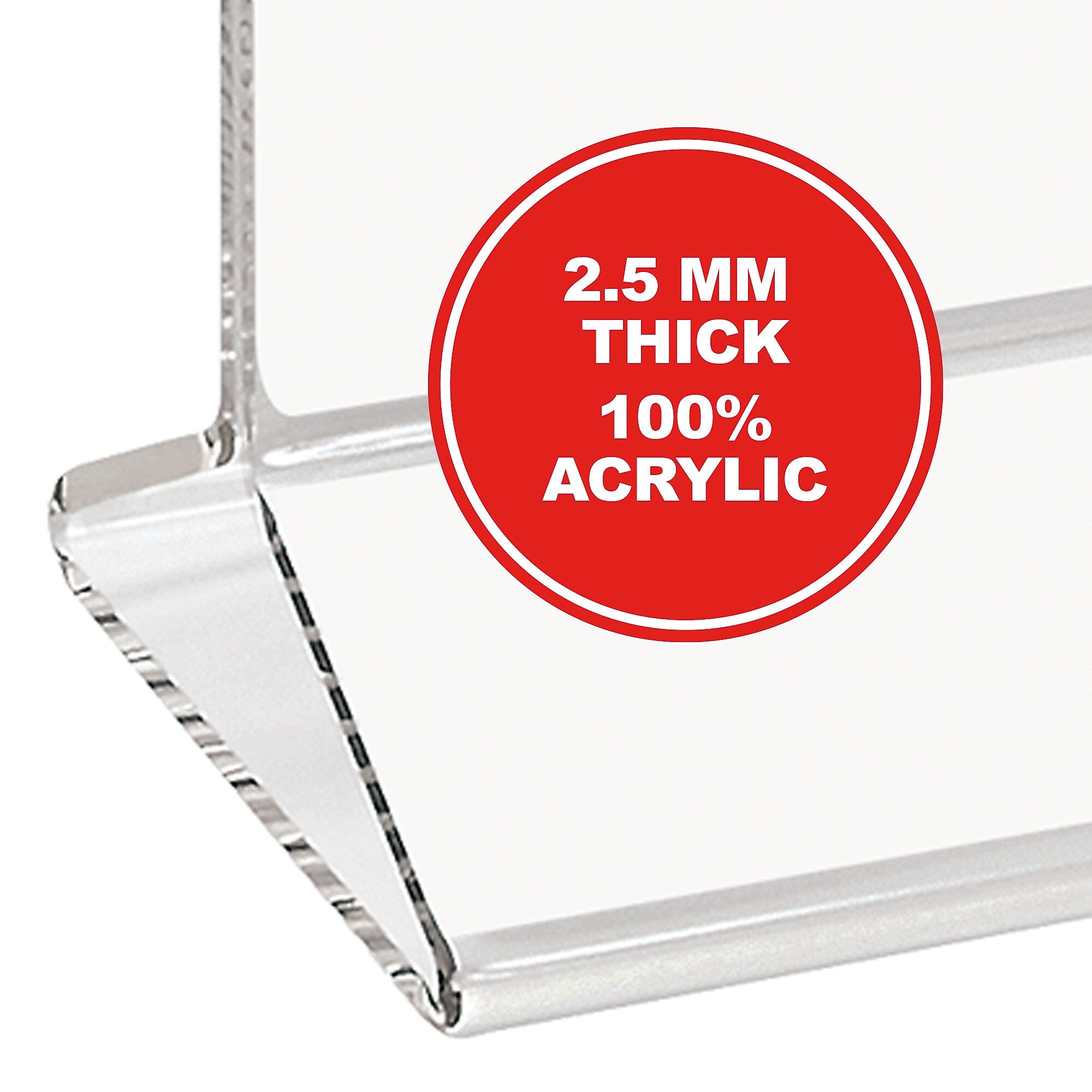 Staples Sign Holder, 8.5" x 11", Clear Acrylic, 10/Carton (ST62658)