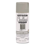 Rust-Oleum Chalked Paint, Country Gray, 12 oz., 6/Carton (302593)