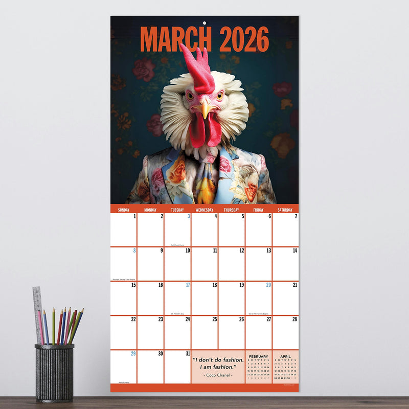 2026 TF Publishing 12" x 17" TF Publishing 12" x 12" Pawsmopolitan Wall Calendar 26-1122