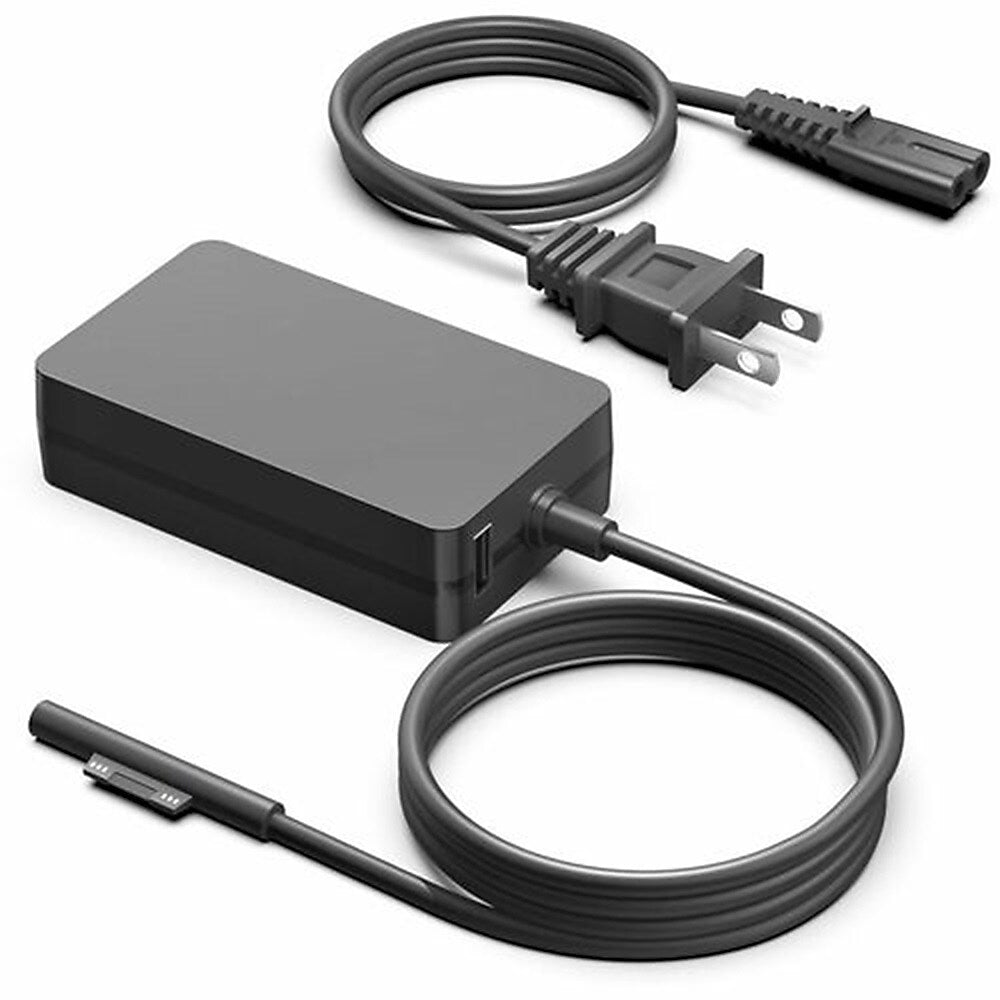 BTI 44W Slim Laptop Adapter & Charger for Microsoft Surface Laptops, Black (KVJ-00001-BTI)