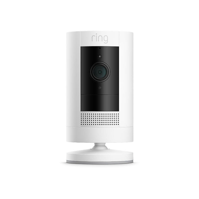 Ring Stick Up Indoor/Outdoor Wireless Security Camera with Rechargable Battery, White (8SSPE8-WEN0)