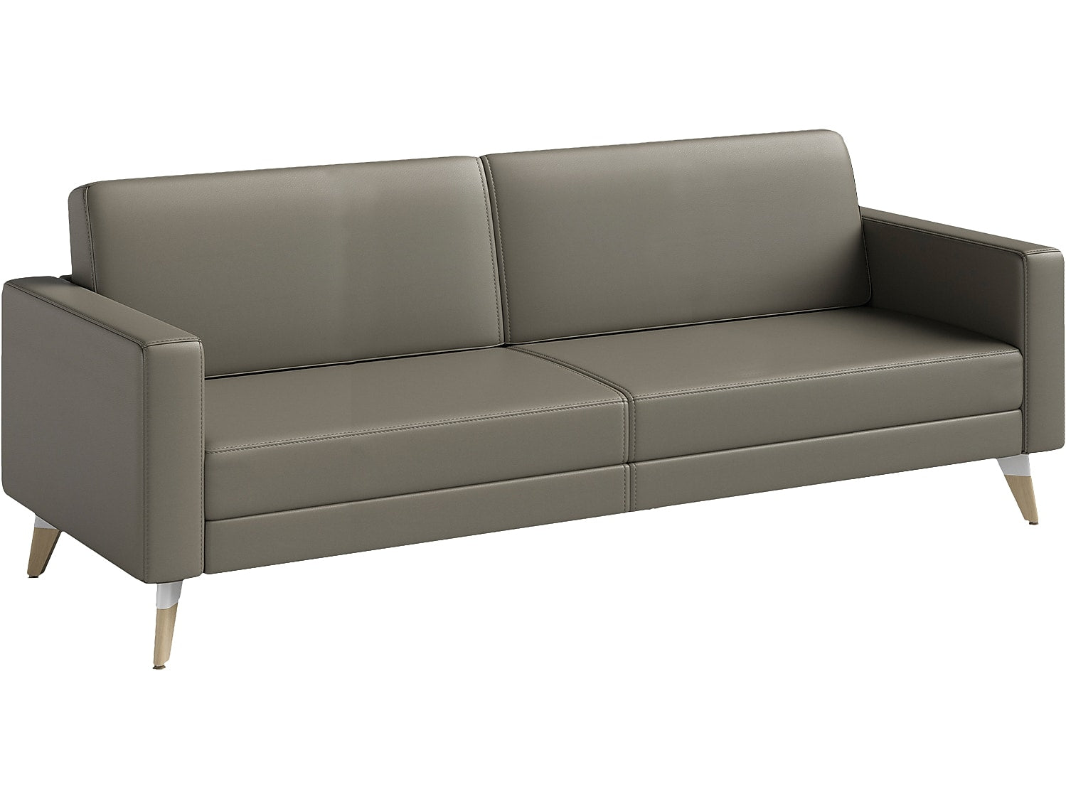 Safco Resi 77" Vinyl Lounge Sofa, Gray (1730RESFEET4PKGR)