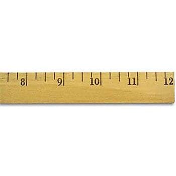 Aakron Rule Plain 12" Ruler, 1/4" Increments