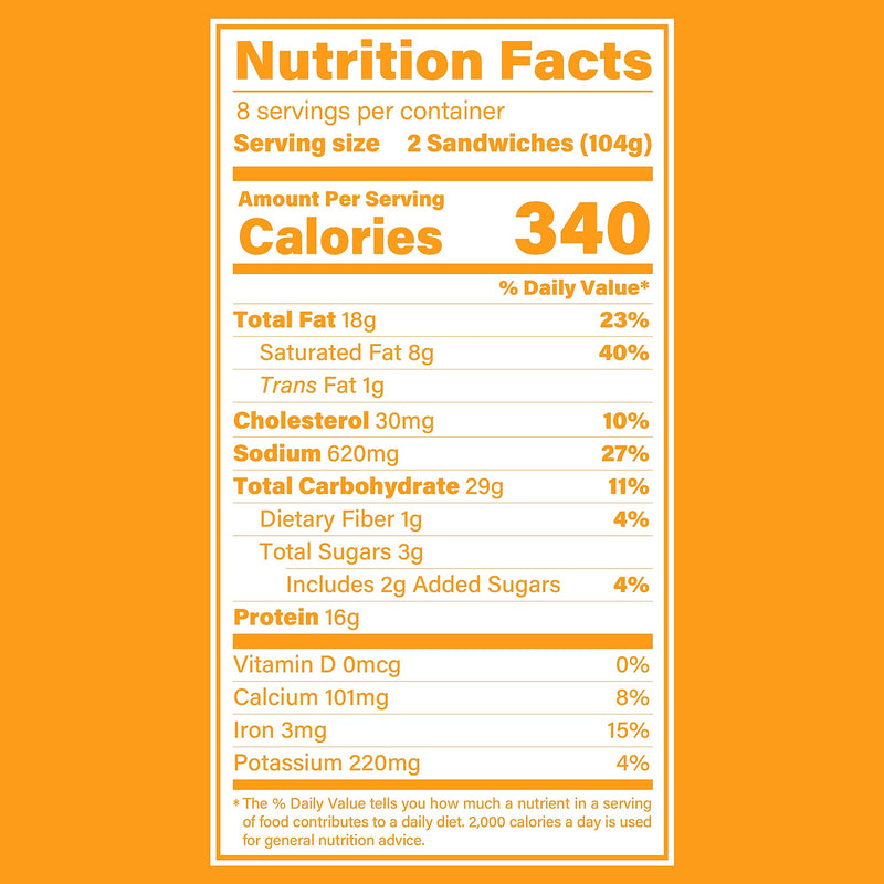 White Castle Individually Wrapped Original Cheeseburger Slider, 29.28 oz, 16/Pack (220-02462)