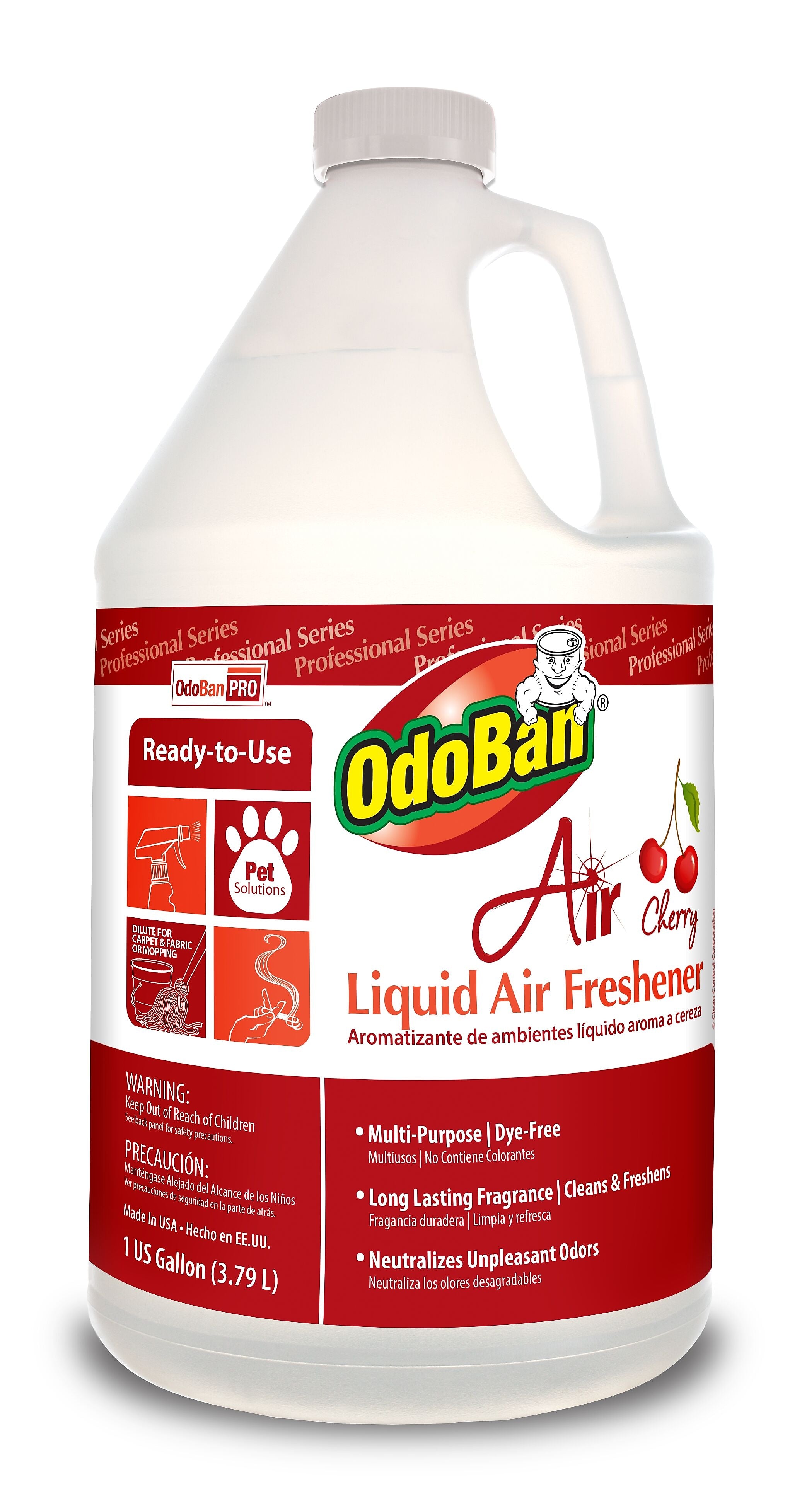 OdoBan Professional Air Freshener, Cherry Scent, 1 Gallon (977362-G4)