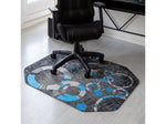 Anji Mountain Rug'd Refracted Carpet & Hard Floor Chair Mat, 36" x 48", Gray/Blue (AMB9112)