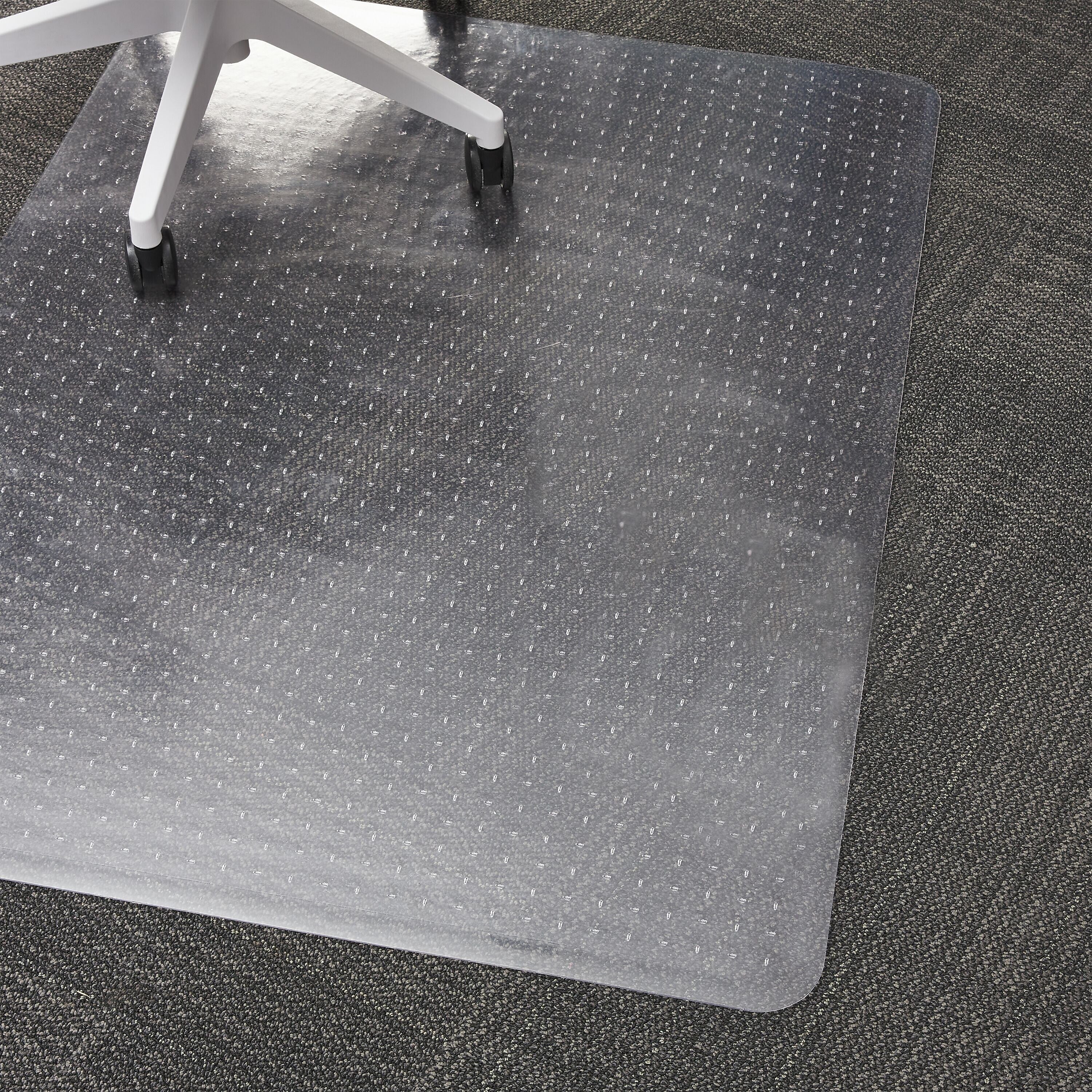 Staples Carpet Chair Mat with Lip, 45" x 53'', Low-Pile, Clear (20232-CC)