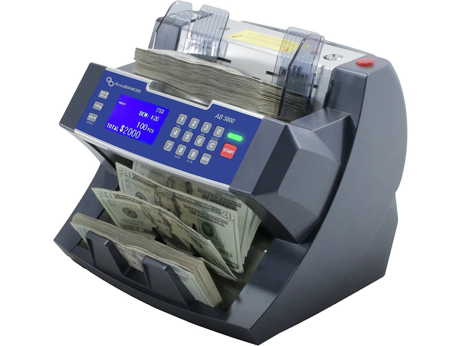 AccuBANKER Bank-Grade Bill Counter, Blue/Gray (AB5800)